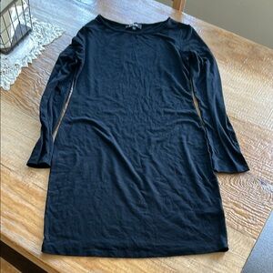 Lulu's Black Long Sleeve Sheath Midi Dress